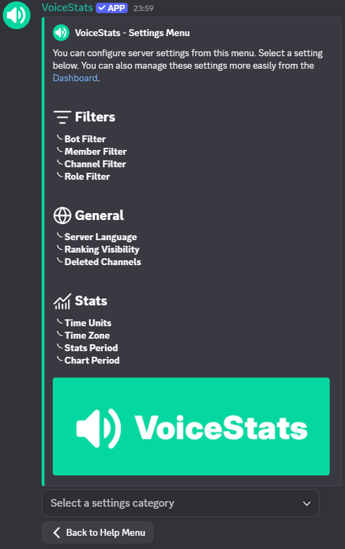 Modules in VoiceStats